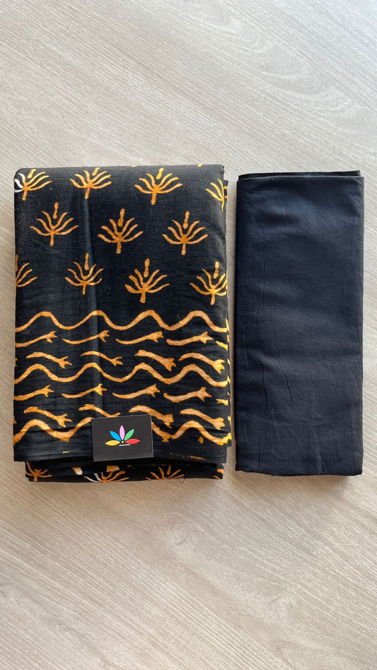 Block Printed Mul Cotton Saree-24473