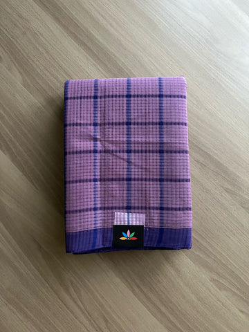 Checked Missing checks Handloom Mangalagiri Cotton Saree -22097