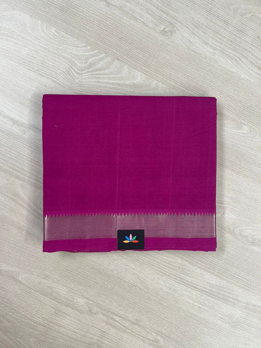 Fandango Handwoven Fine Zari Nizam Border Mangalagiri Cotton Saree-23438