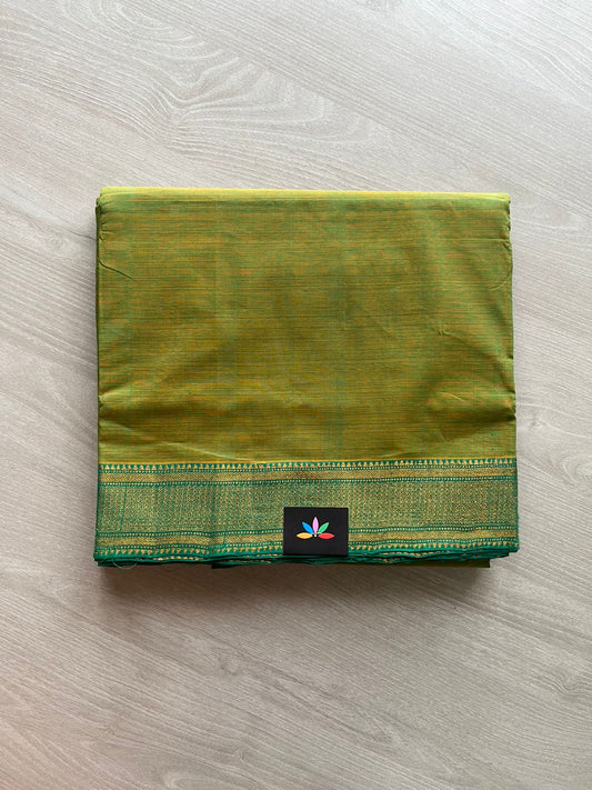 Handwoven Fine Zari Nizam Border Mangalagiri Cotton Saree-23442