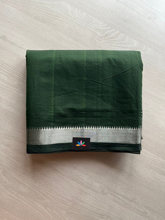 Handwoven Fine Zari Nizam Border Mangalagiri Cotton Saree-23446