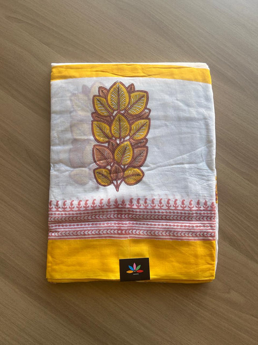 Handblock Printed Mul Cotton Saree-17022-17024