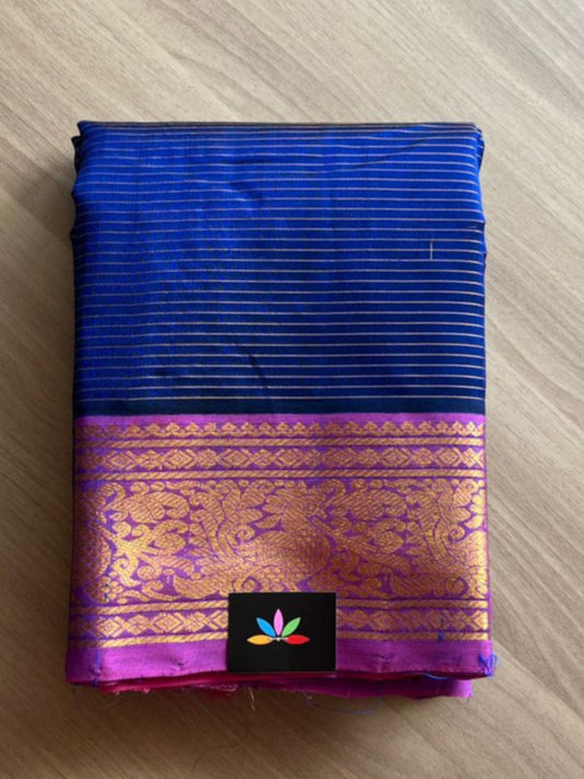Traditional Border Handloom Mangalagiri Silk Cotton Saree -14648