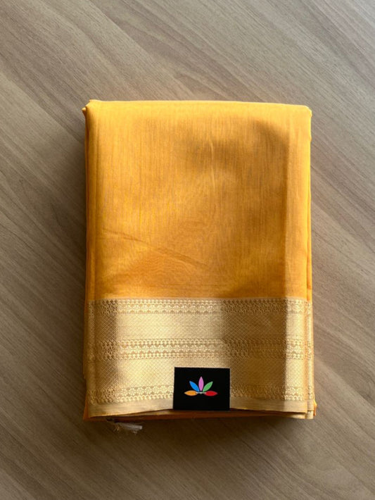 Big Border Handloom Maheshwari Silk Cotton Saree -15111