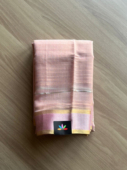 Handloom Maheshwari Tissue Silk Saree -15118