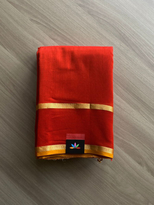 Big Border Handloom Maheshwari Silk Cotton Saree-15120