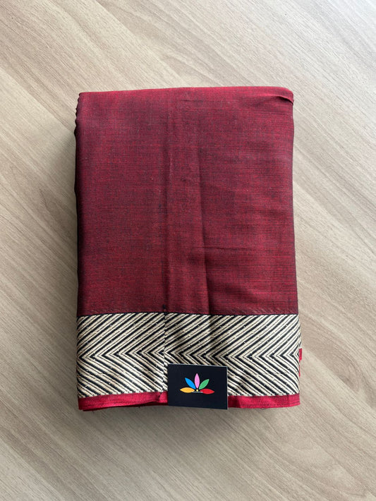 Arrow Border Narayanapet Mercerized Cotton Saree -19708-19710