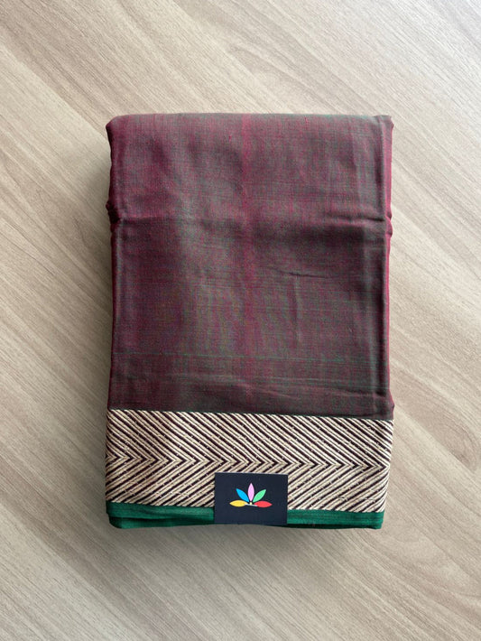 Arrow Border Narayanapet Mercerized Cotton Saree -19738-19740