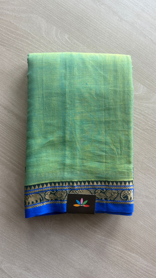 Elephant Border Narayanpet Mercerized Cotton Saree -24764-24765