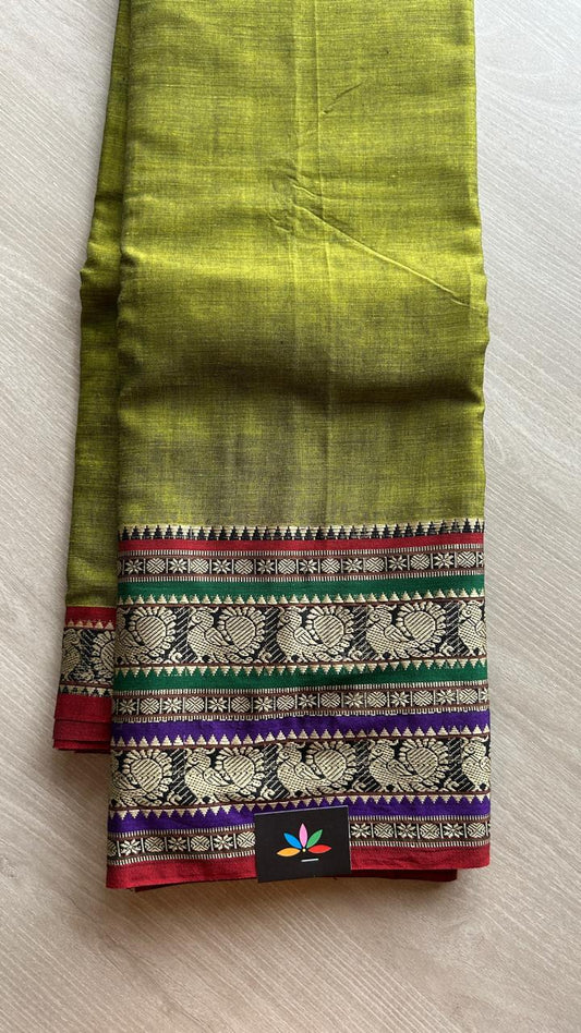 Annam Border Narayanpet Mercerized Cotton Saree -24785