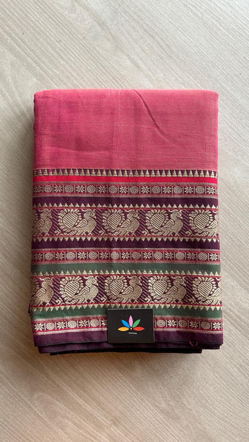 Annam Border Narayanpet Mercerized Cotton Saree -24786_24787