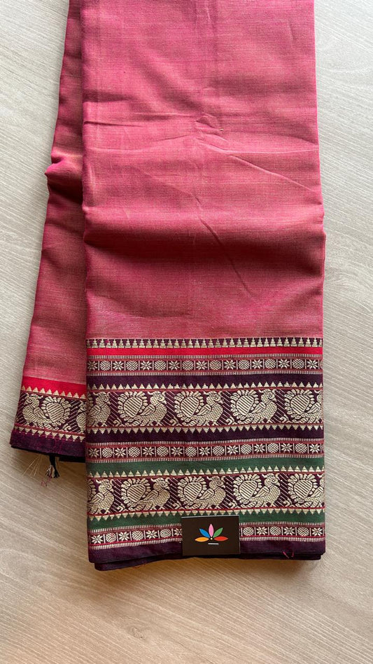 Annam Border Narayanpet Mercerized Cotton Saree -24786_24787