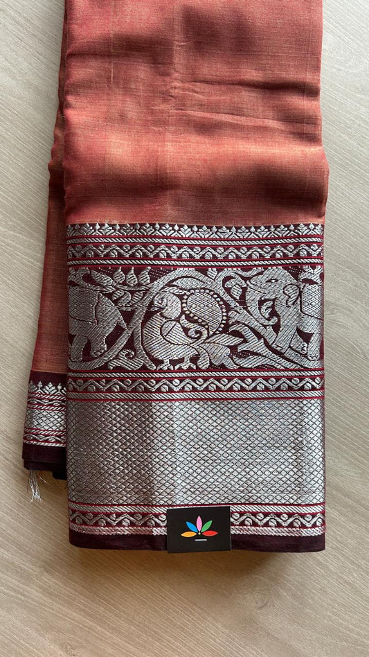 Long Elephant Border Narayanpet Mercerized Cotton Saree -24789