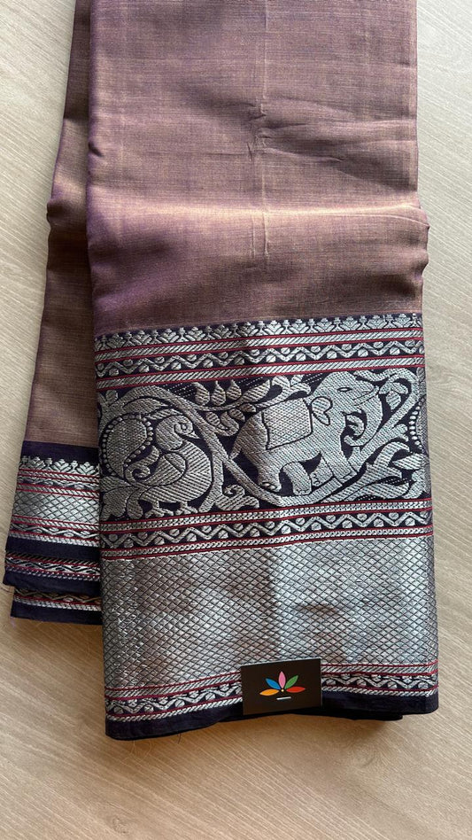 Long Elephant Border Narayanpet Mercerized Cotton Saree -24791