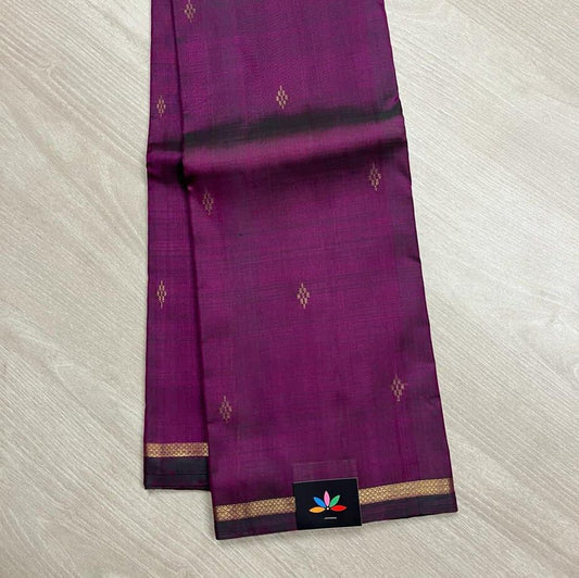 Handwoven Zari Butta Pure Silk Saree with All Over Zari Border -2632