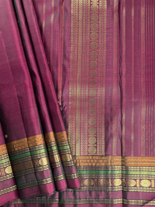 REVIVAL KANCHEEVARAM : Pure 5gm Zari Handloom Traditional Design Weave Kancheevaram Silk Saree -103