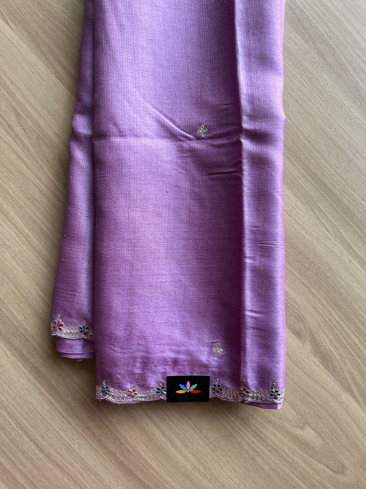 Embroidered Tussar Silk Saree-14831