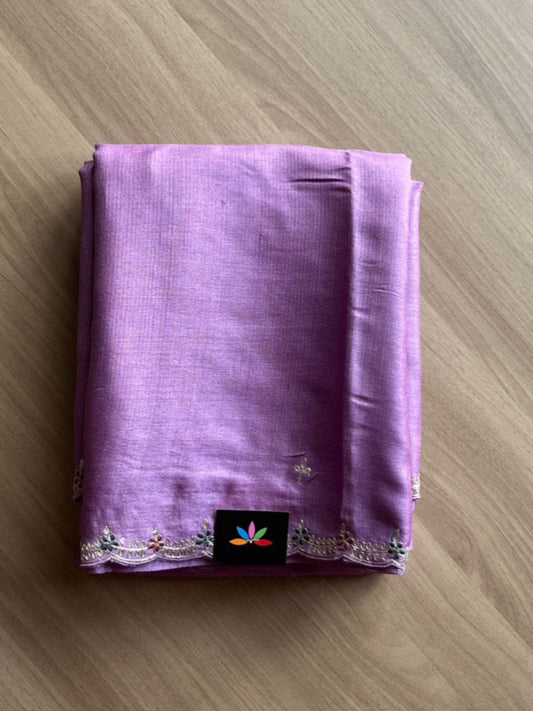 Embroidered Tussar Silk Saree-14831