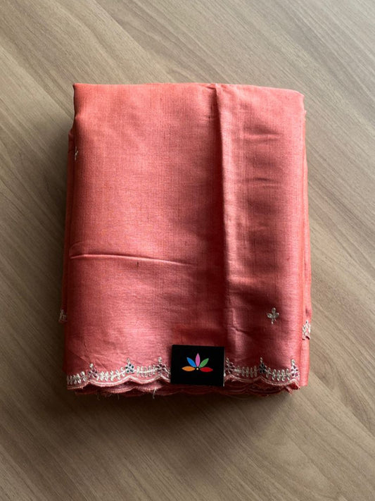 Embroidered Tussar Silk Saree-14832
