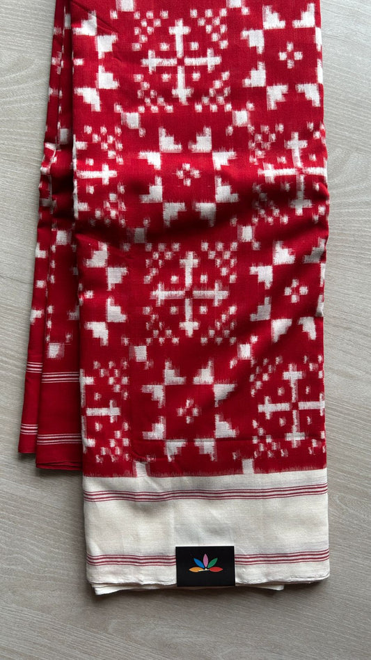 Handwoven Telia Rumal ikkat Cotton Saree -30831-30832