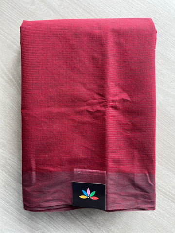 Gray Plain Mangalagiri Cotton Saree with Printed Cotton Blouse-30501-30502