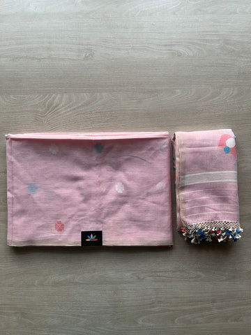 Light Pastel Pink Exclusive Cotton Jamdani 2-piece set- 28808