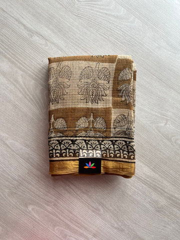 Handblock Printed Kota Doria Saree -10264-10265