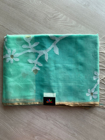 Handwoven Muslin Silk All Over Jamdani Saree -10344