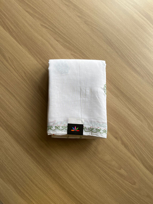 Simple Chikankari Cotton Saree-10435