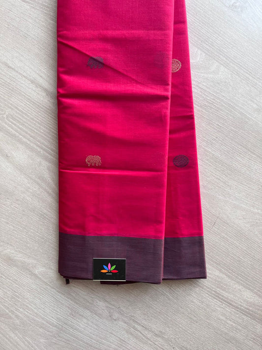 Handwoven Kanchi Cotton Saree -10734