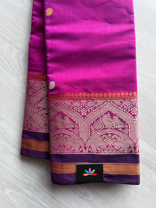 Handwoven Kanchi Cotton Saree -10749