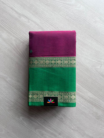 Handwoven Kanchi Cotton Saree -10750