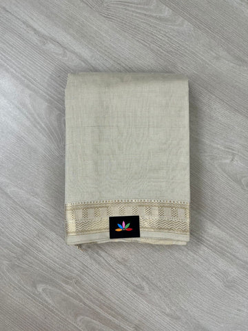 Handloom Tissue Blend Maheswari Silk Cotton Saree -11386