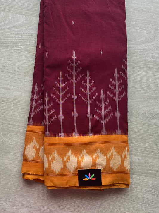 Handwoven Pochampally Ikkat Cotton Saree-11752