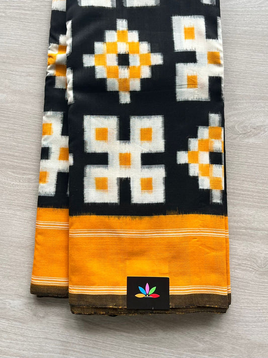 Handwoven Pochampally Ikkat Cotton Saree-11756