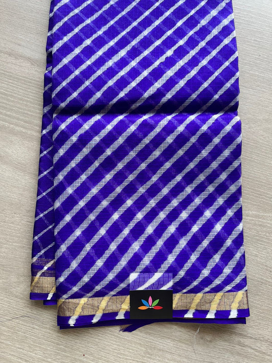 Violet Leheriya Kota Silk Saree - 11904