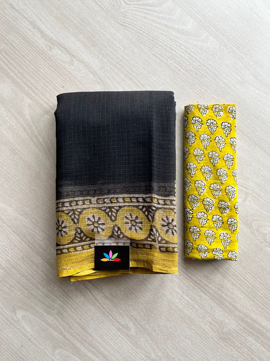 Handblock Printed Kota Doria Saree -12104-12113