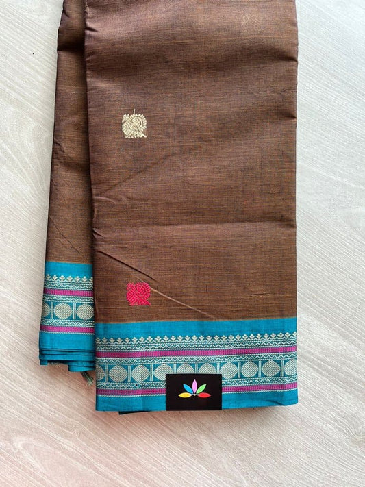 Handwoven Kanchi Cotton Saree -12124