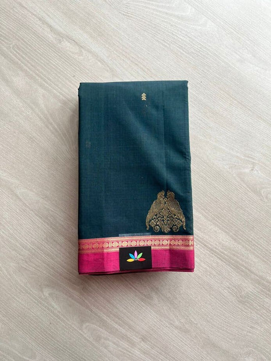 Handwoven Kanchi Cotton Saree -12127