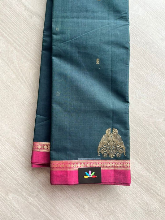 Handwoven Kanchi Cotton Saree -12127