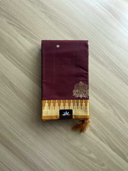 Handwoven Kanchi Cotton Saree -12130