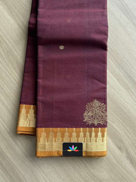 Handwoven Kanchi Cotton Saree -12130