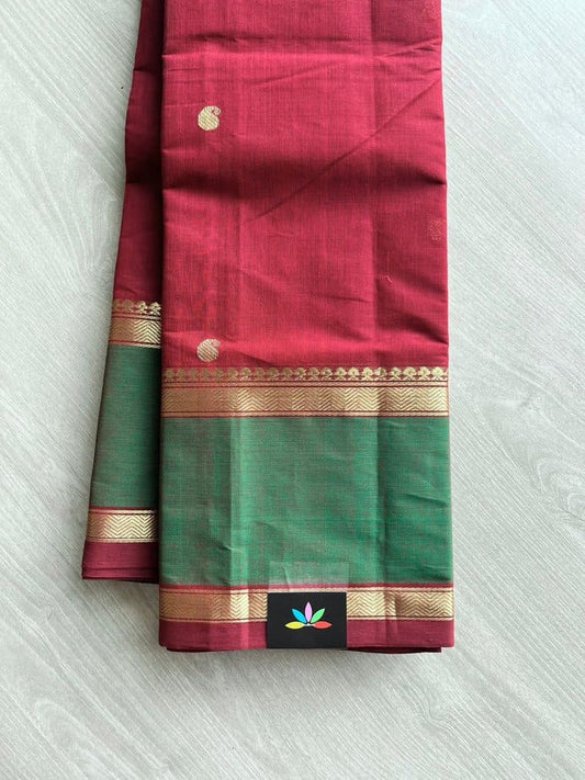 Handwoven Kanchi Cotton Saree -12133