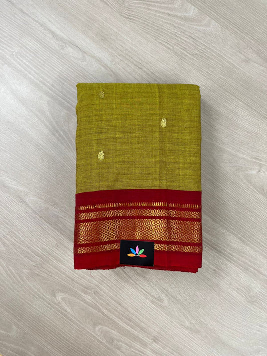 Traditional Handloom Cotton Paithani Saree -13256