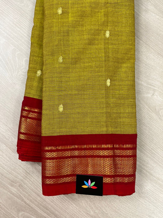 Traditional Handloom Cotton Paithani Saree -13256