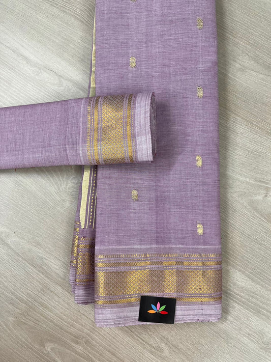 Traditional Handloom Cotton Paithani Saree -13257