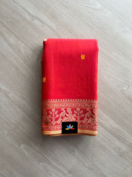 Handloom Baluchari Soft Cotton Saree -13510