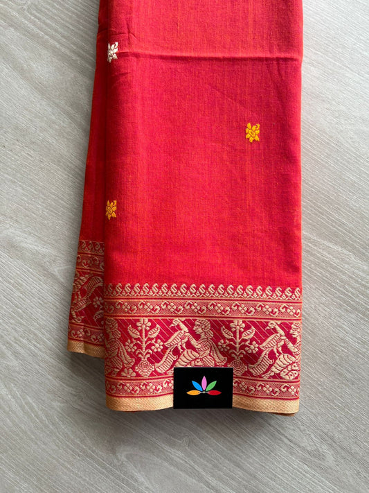 Handloom Baluchari Soft Cotton Saree -13510