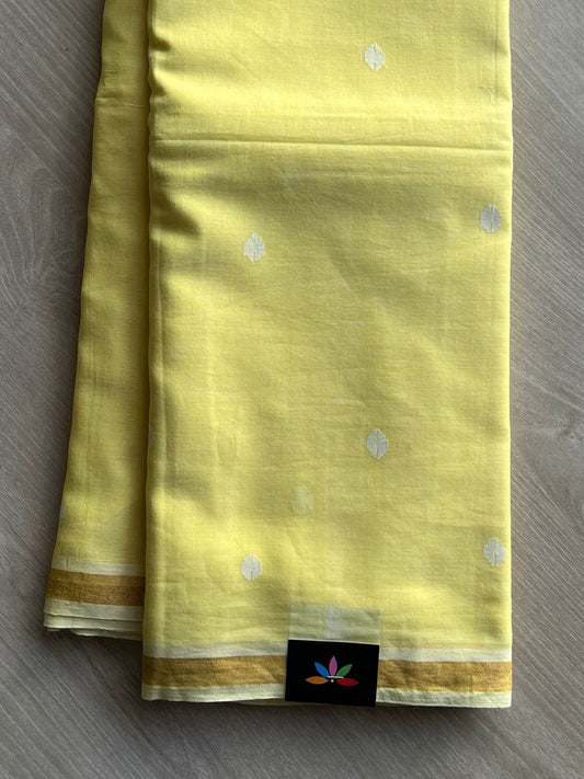 Handwoven Bengal Soft Cotton Jamdani Saree-13530