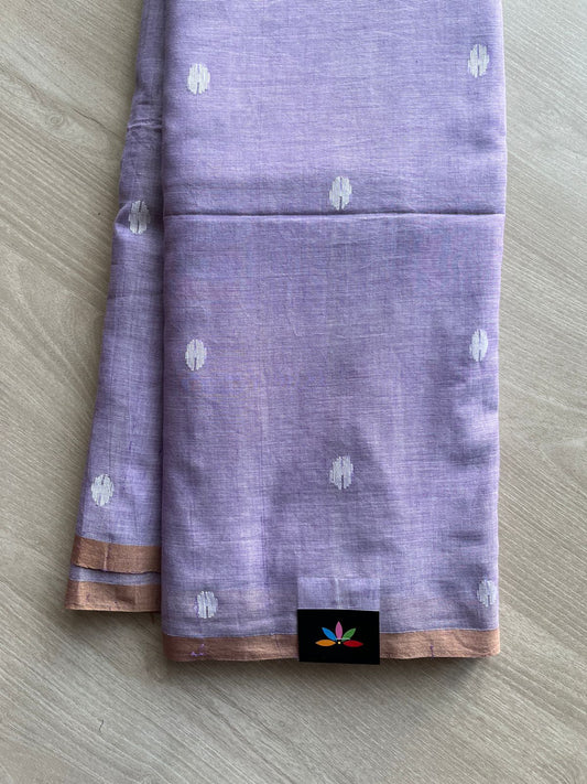 Handwoven Bengal Soft Cotton Jamdani Saree-13531